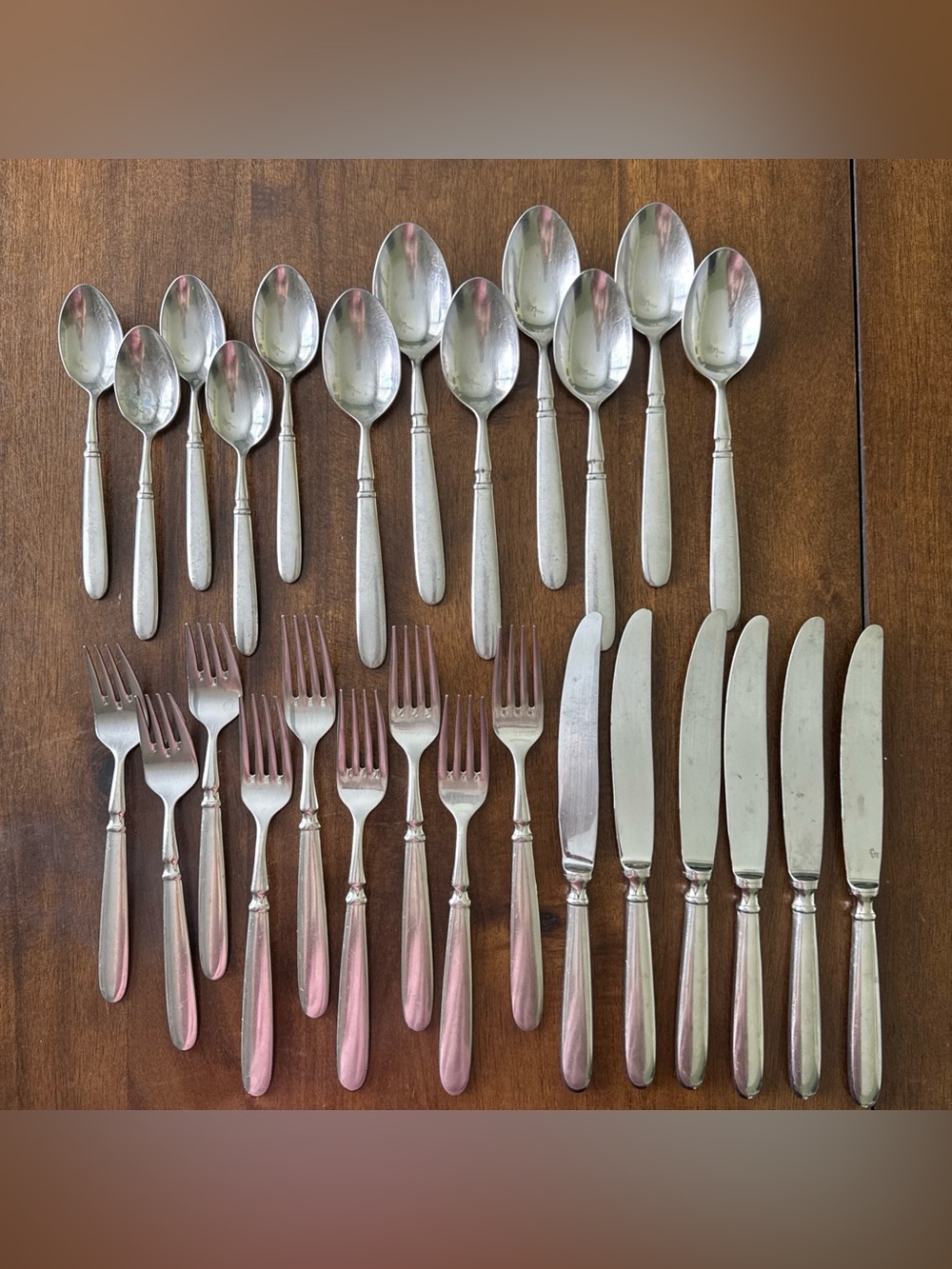 WMF Cromargan Oregon Stainless Mixed Lot 27 pcs Knives Forks Spoons Flatware